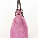 Fendi Zucca Top Handle Tote Purple