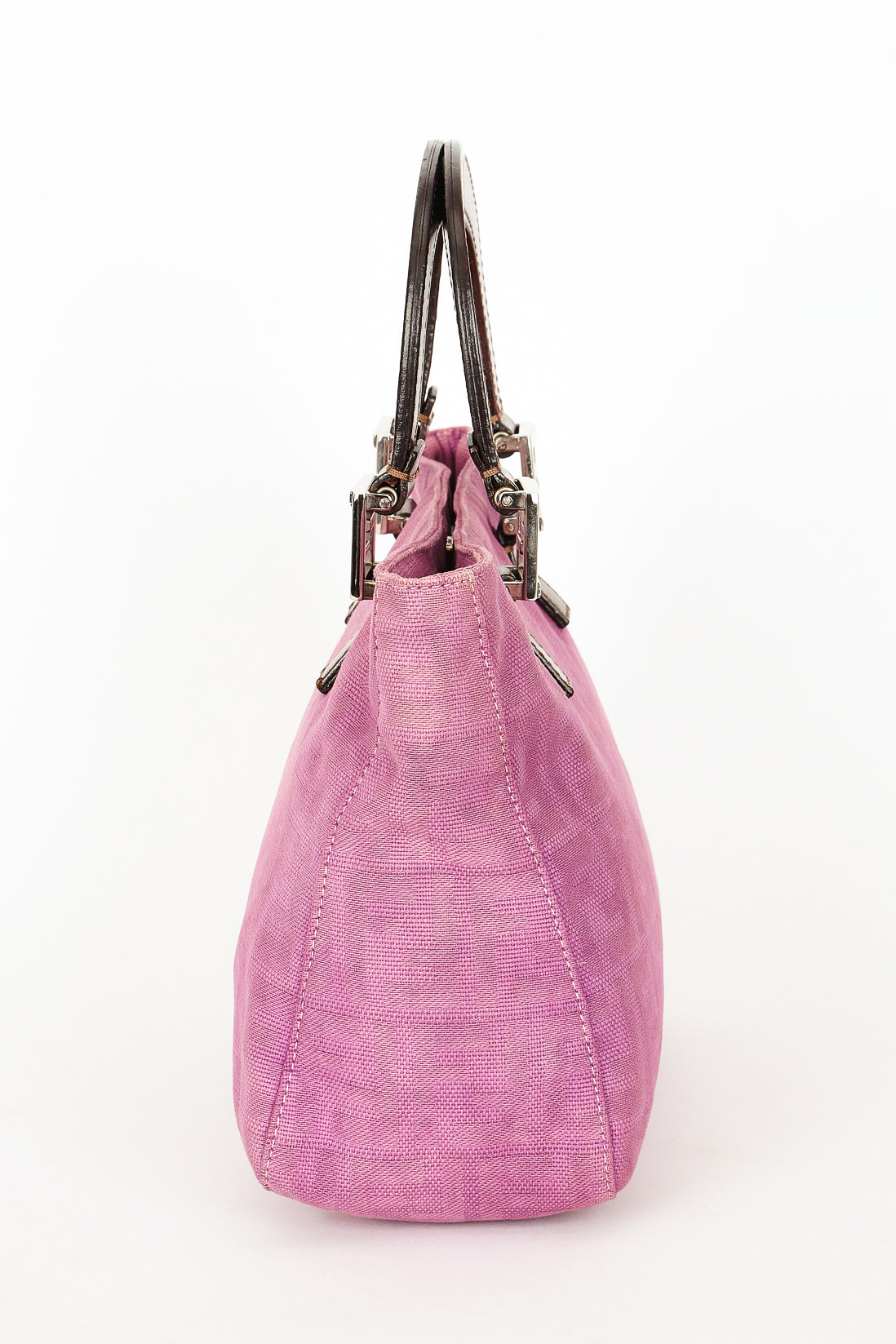 Fendi Zucca Top Handle Tote Purple