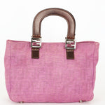 Fendi Zucca Top Handle Tote Purple