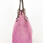 Fendi Zucca Top Handle Tote Purple