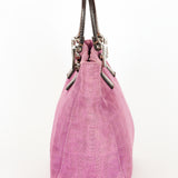 Fendi Zucca Top Handle Tote Purple