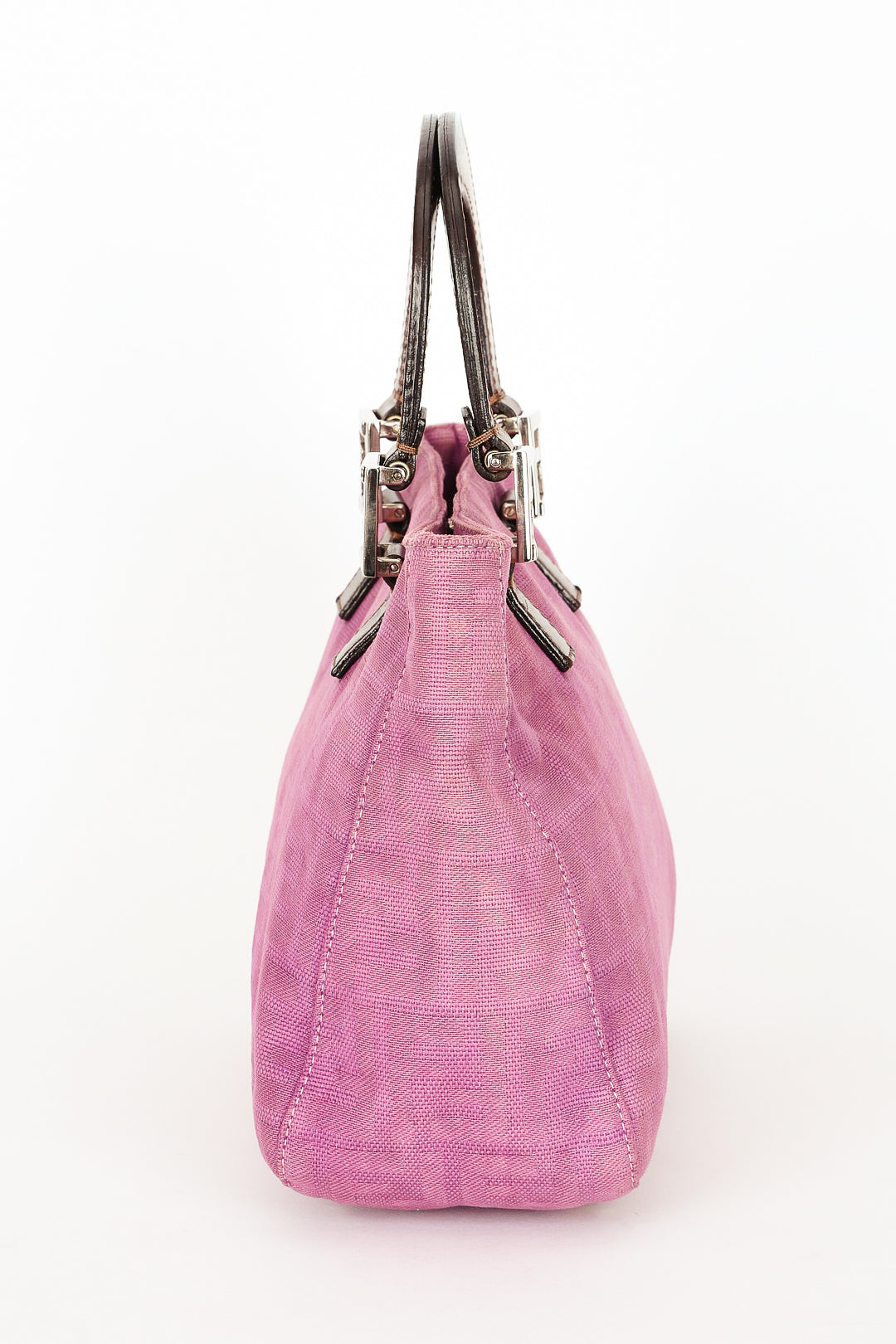 Fendi Zucca Top Handle Tote Purple