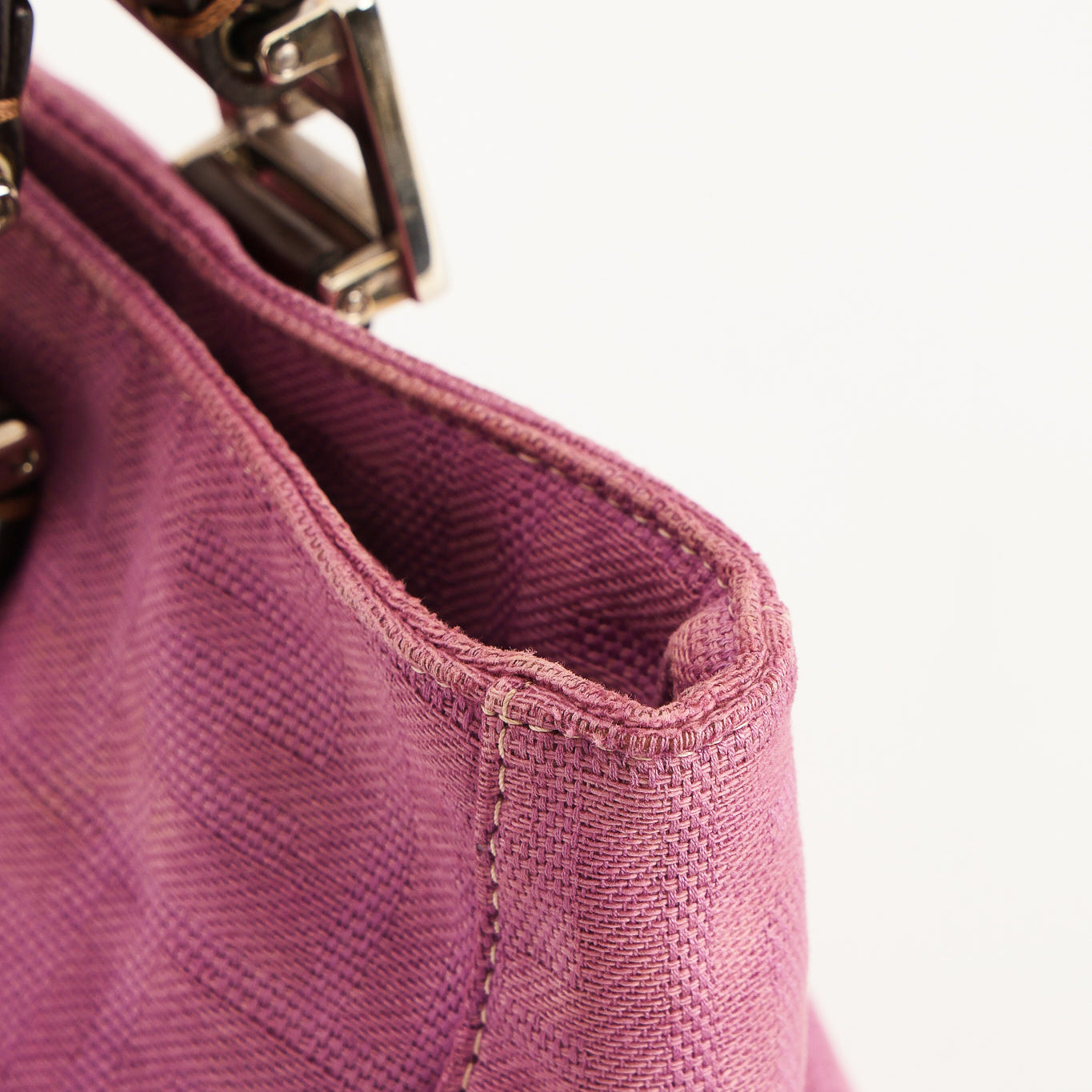 Fendi Zucca Top Handle Tote Purple