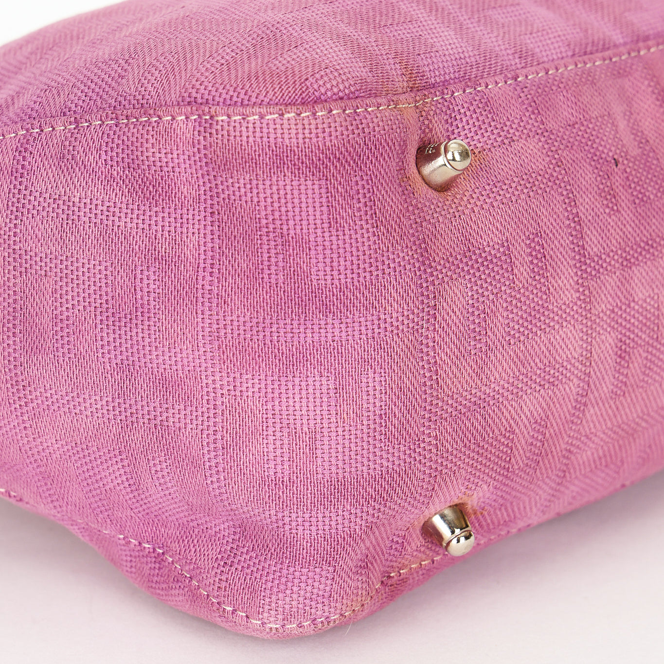 Fendi Zucca Top Handle Tote Purple