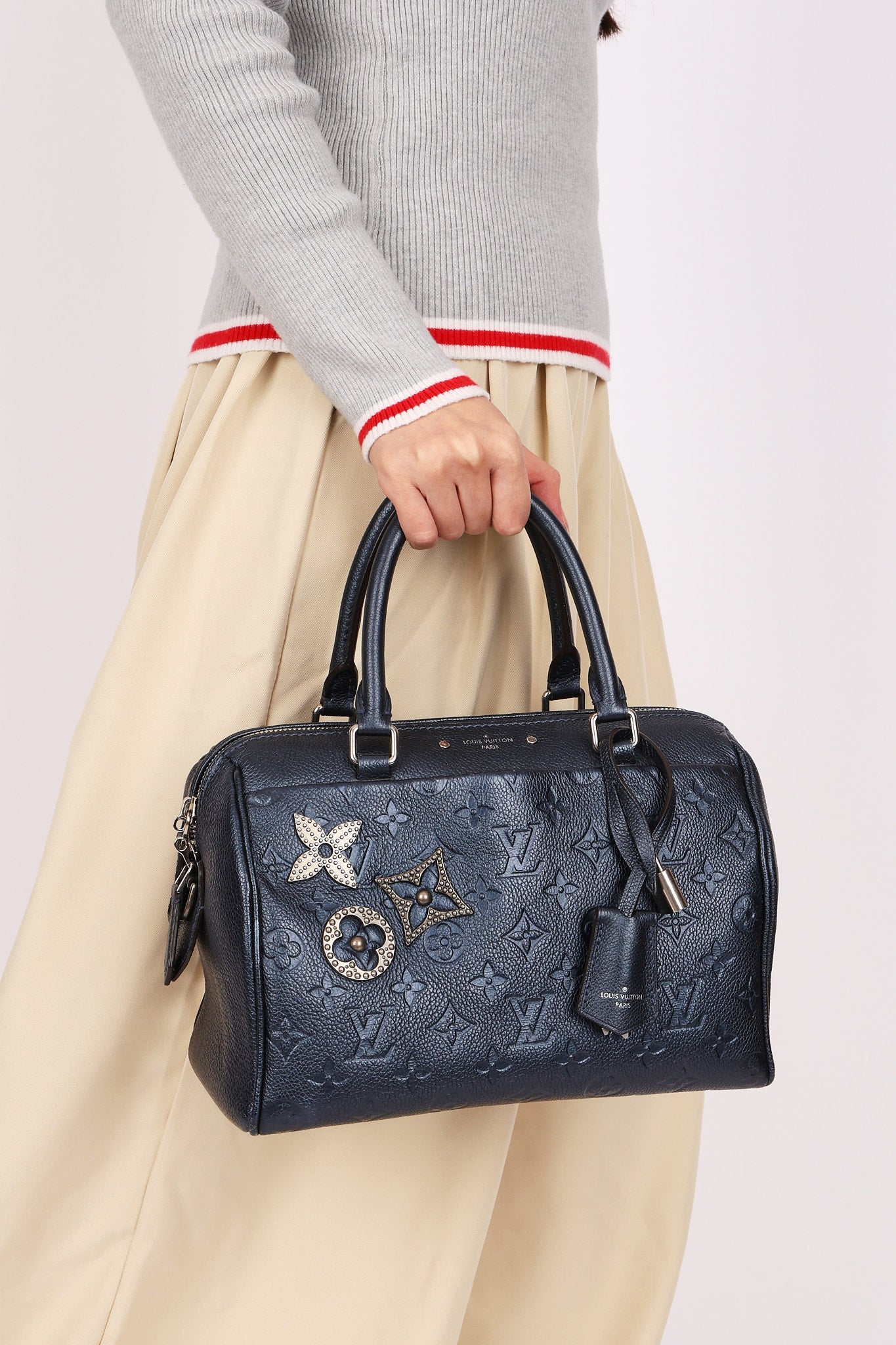 Louis Vuitton Monogram Empreinte Speedy Bandouliere 25 with Pins 2017