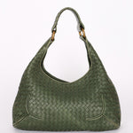 Bottega Veneta Intrecciato Shoulder Bag Green