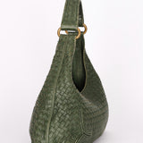 Bottega Veneta Intrecciato Shoulder Bag Green