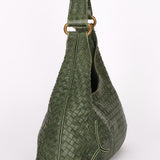 Bottega Veneta Intrecciato Shoulder Bag Green