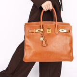 Hermès Birkin 35 Gold Courchevel Retourne 1996 GHW