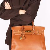 Hermès Birkin 35 Gold Courchevel Retourne 1996 GHW