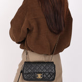 Rare Chanel "Meat Package" Mini Rectangle Black Lambskin AGHW