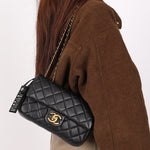 Rare Chanel "Meat Package" Mini Rectangle Black Lambskin AGHW