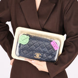 Ultra-Rare Chanel "Meat Package" Rectangular Black Lambskin 2014 AGHW
