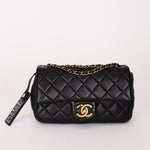 Rare Chanel "Meat Package" Mini Rectangle Black Lambskin AGHW