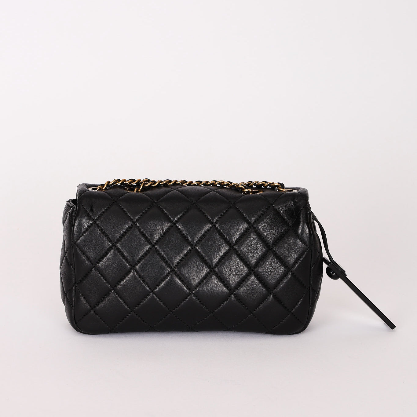 Rare Chanel "Meat Package" Mini Rectangle Black Lambskin AGHW