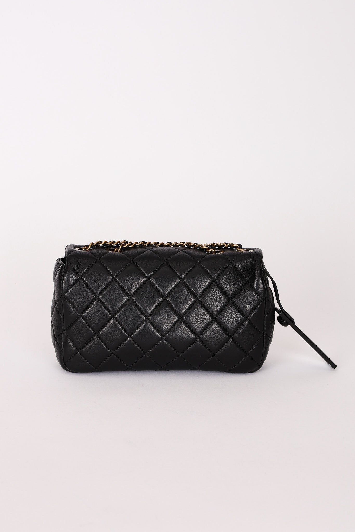 Rare Chanel "Meat Package" Mini Rectangle Black Lambskin AGHW