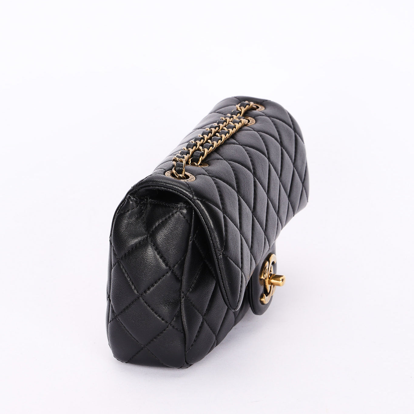 Ultra-Rare Chanel "Meat Package" Rectangular Black Lambskin 2014 AGHW
