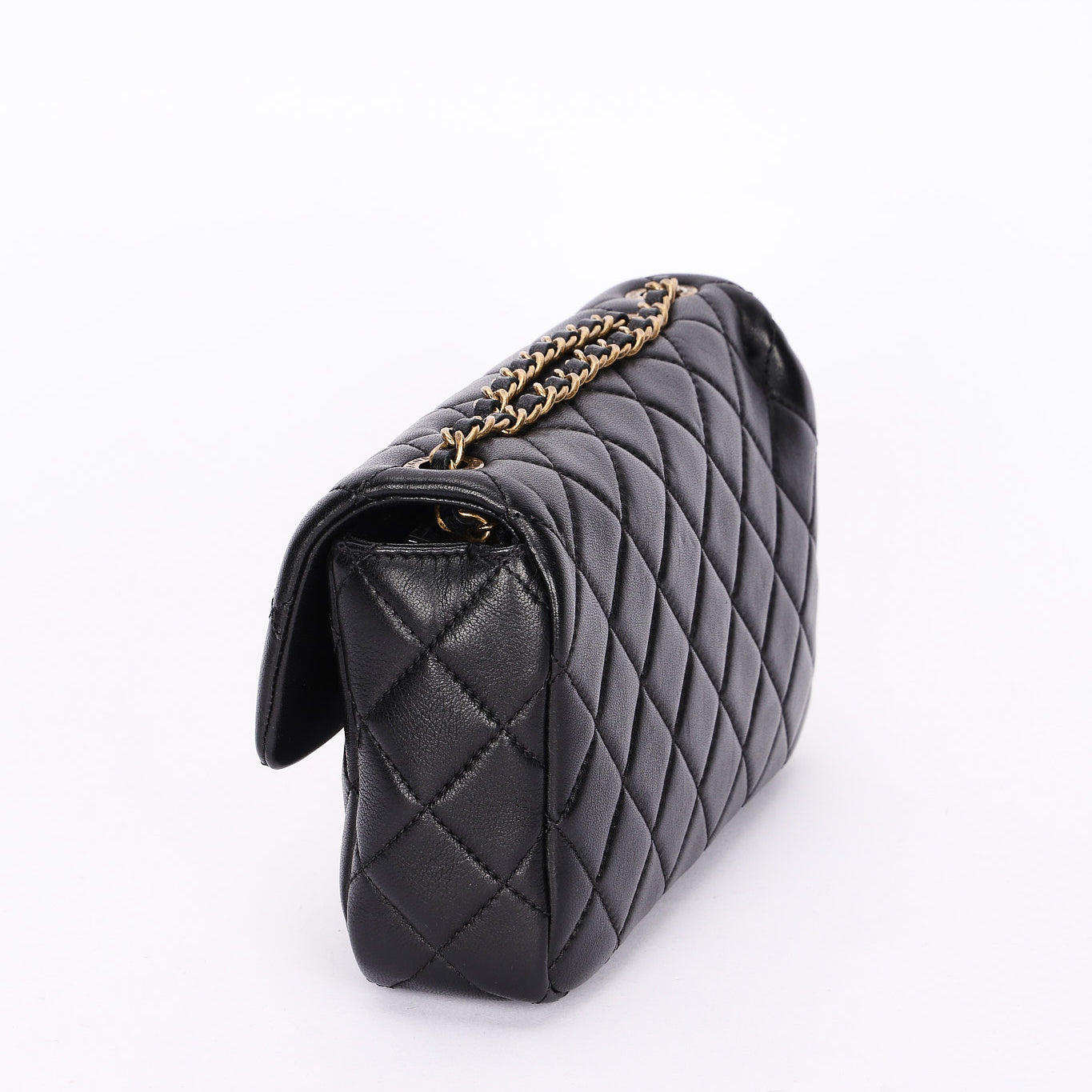 Ultra-Rare Chanel "Meat Package" Rectangular Black Lambskin 2014 AGHW