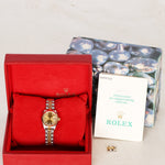 Rolex Datejust 26mm 6917 Champagne Diamond Dial Fluted Bezel Two Tone Yellow Gold Jubilee Bracelet