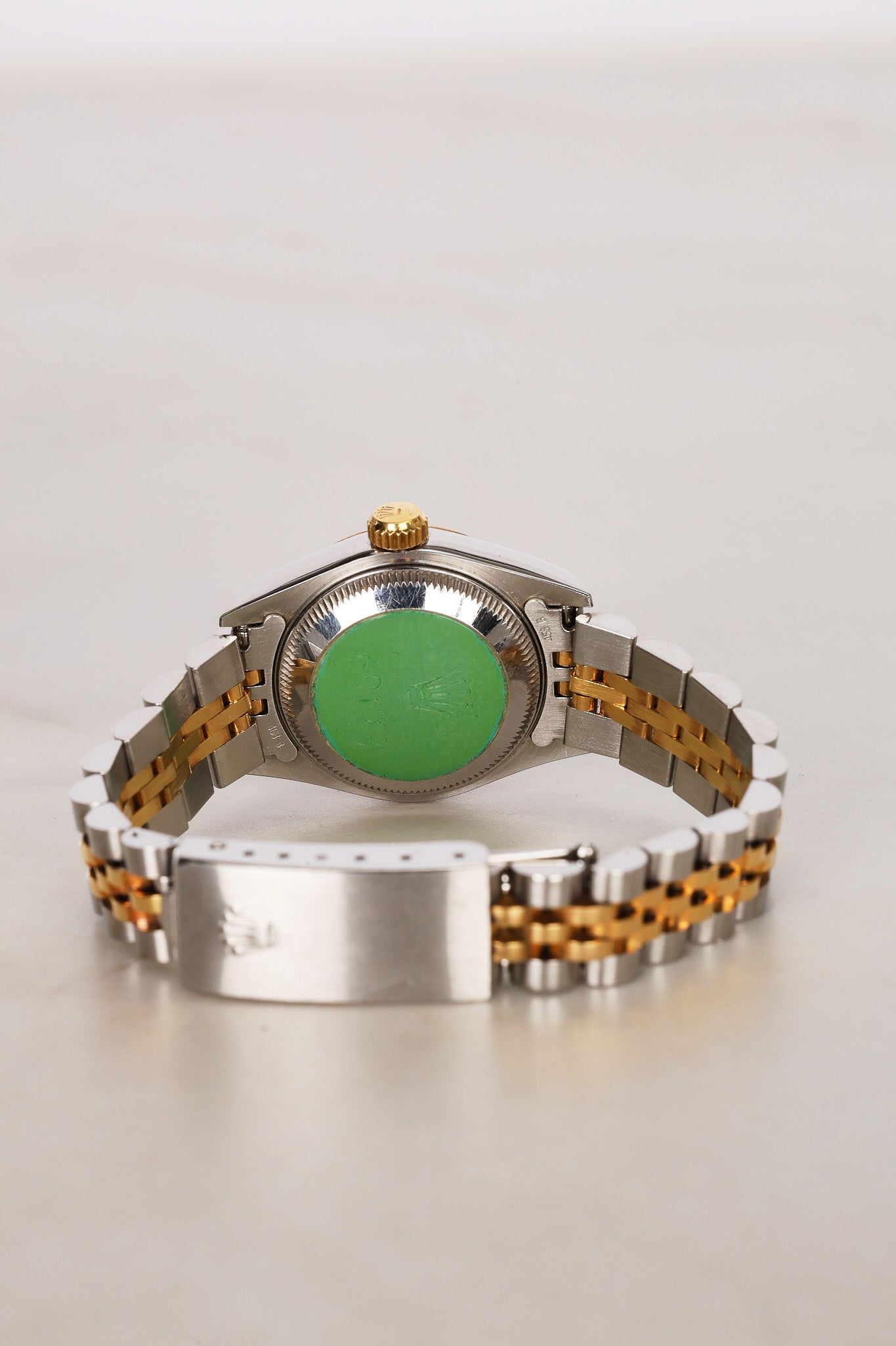 Rolex Datejust 26mm 6917 Champagne Diamond Dial Fluted Bezel Two Tone Yellow Gold Jubilee Bracelet