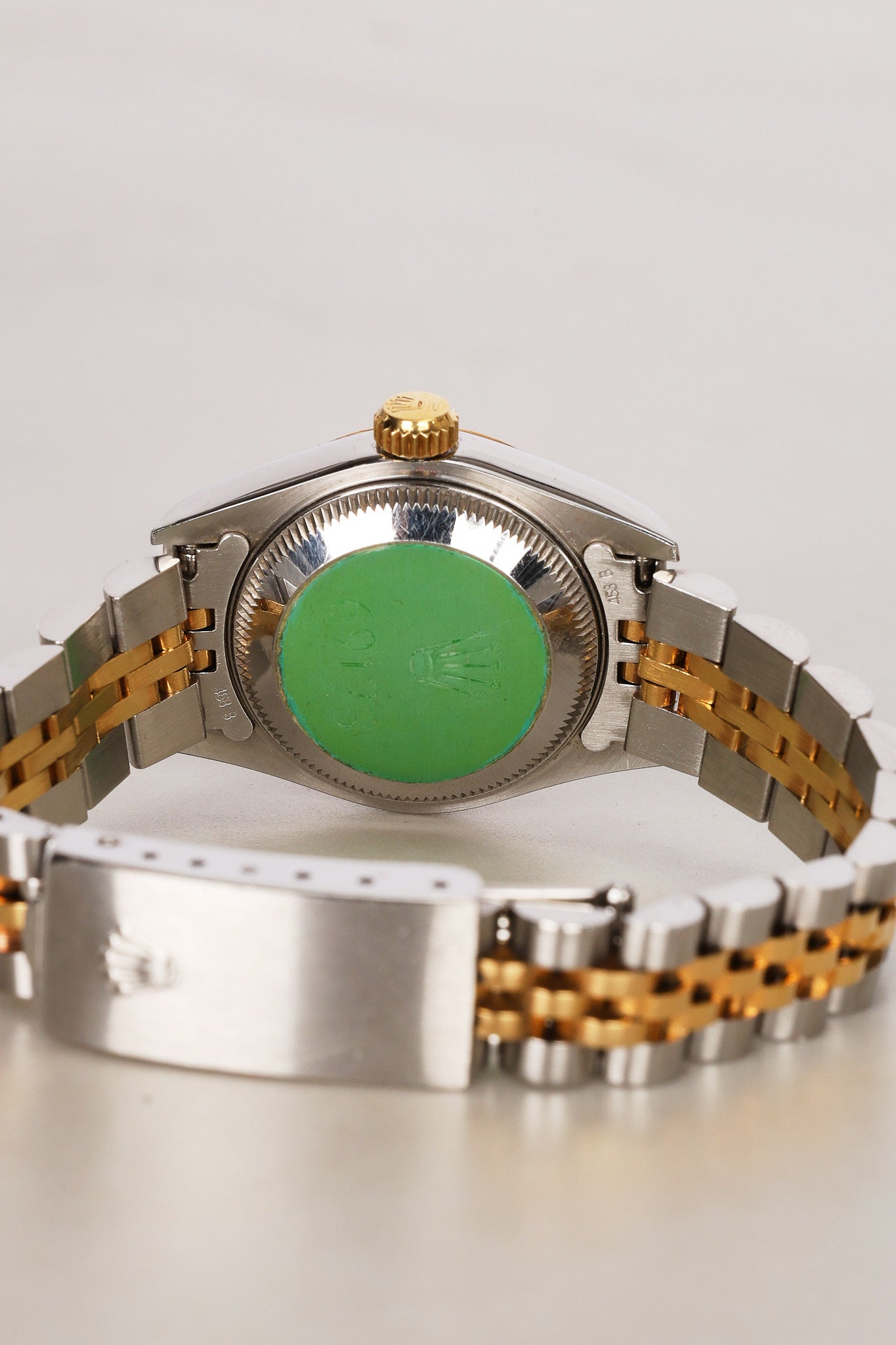 Rolex Datejust 26mm 6917 Champagne Diamond Dial Fluted Bezel Two Tone Yellow Gold Jubilee Bracelet