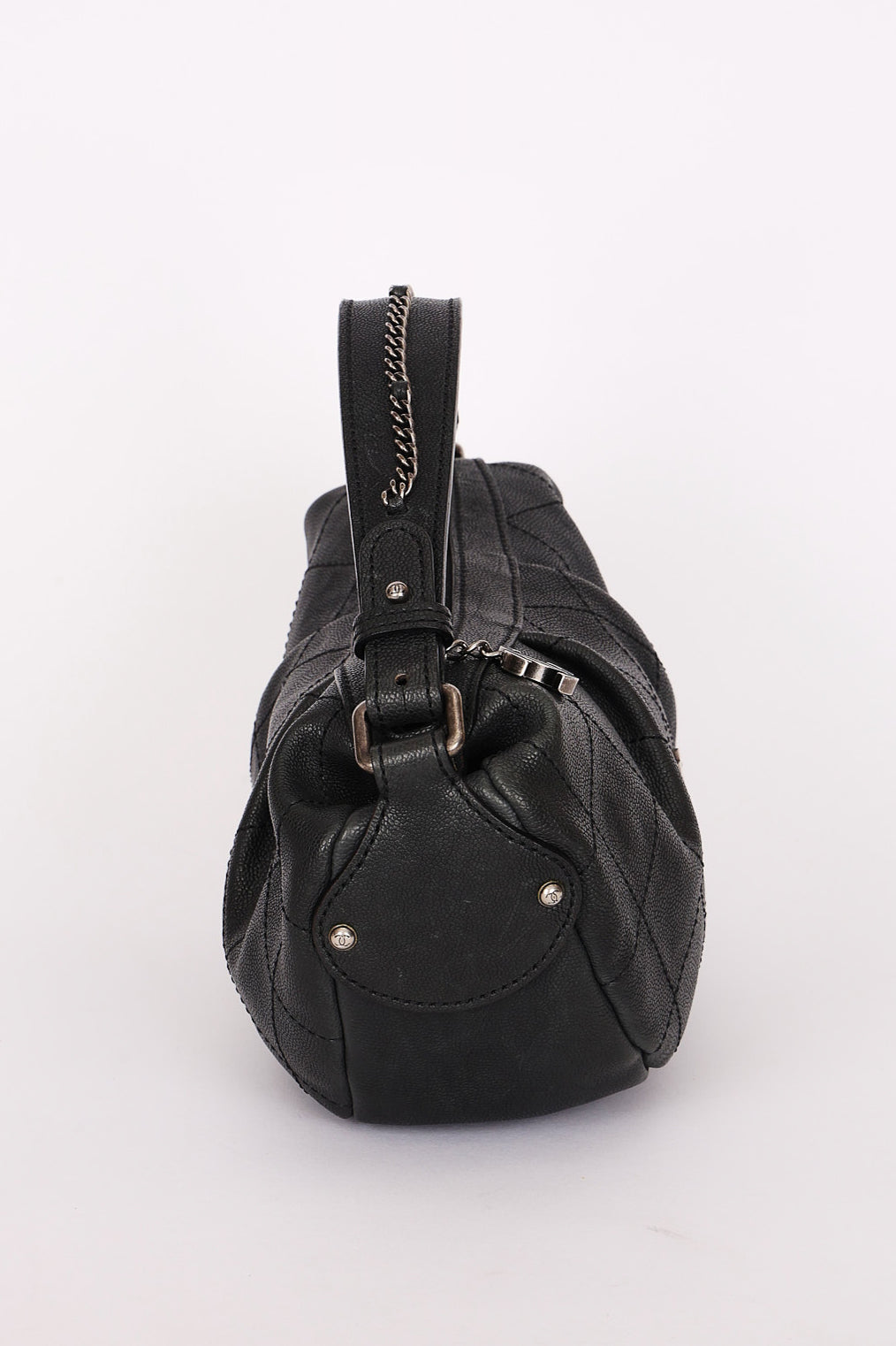 Chanel Small Outdoor Ligne Shoulder Bag Black Caviar RHW