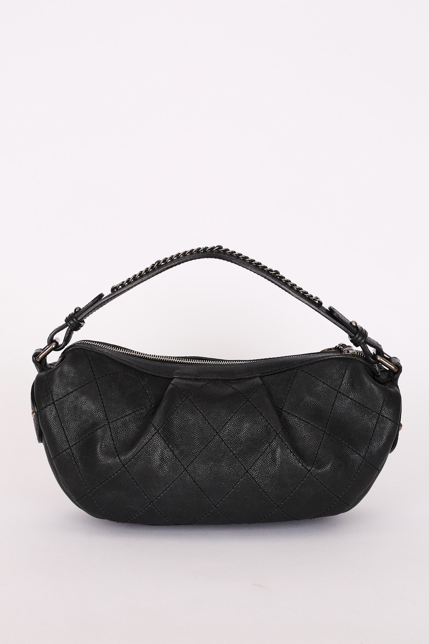 Chanel Small Outdoor Ligne Shoulder Bag Black Caviar RHW