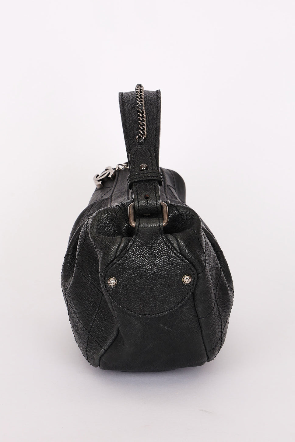 Chanel Small Outdoor Ligne Shoulder Bag Black Caviar RHW