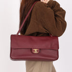 Chanel Small Souplissimo Maxi Single Flap Bordeux Calfskin