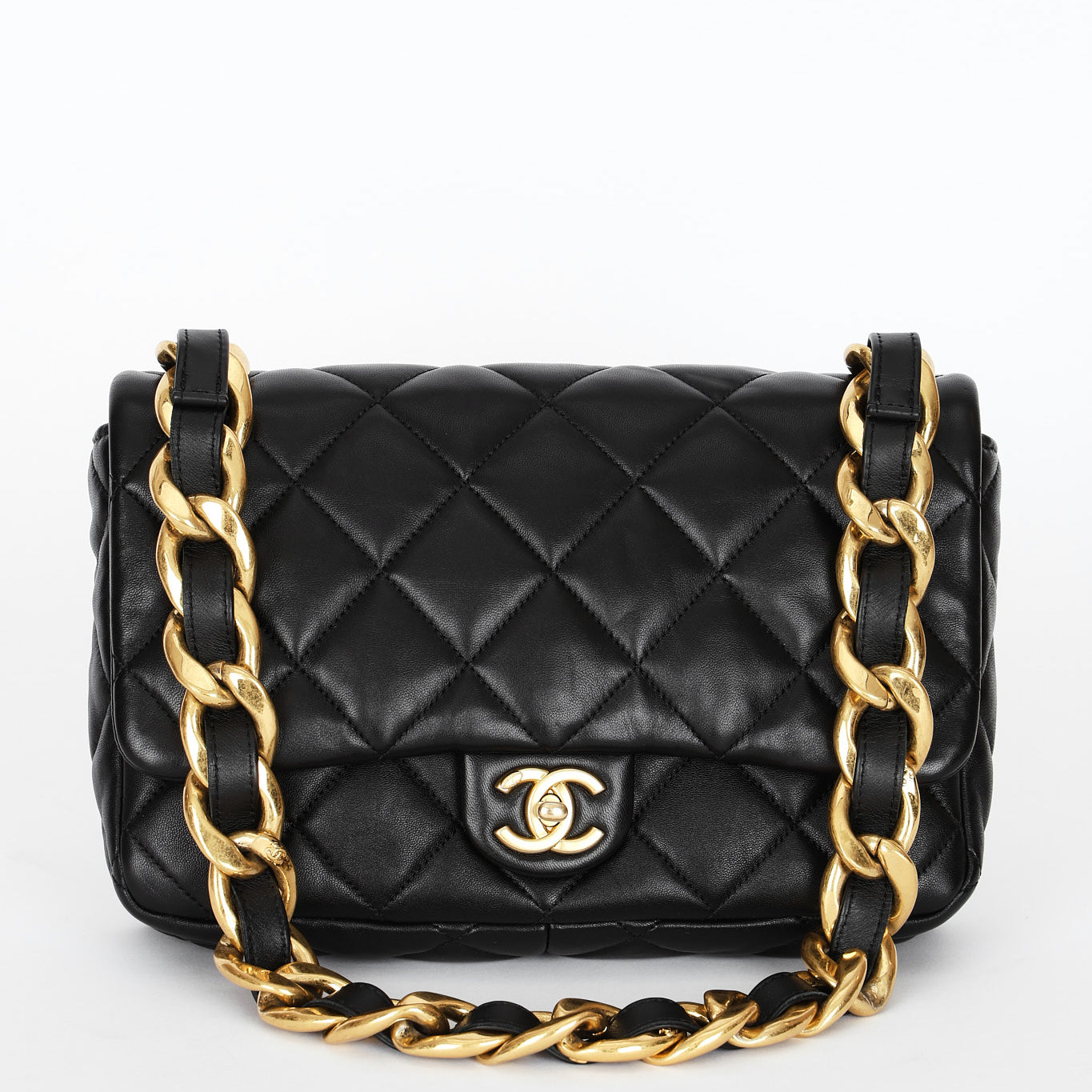 Chanel Large Funky Town Single Flap Black Calfskin 2022 AGHW