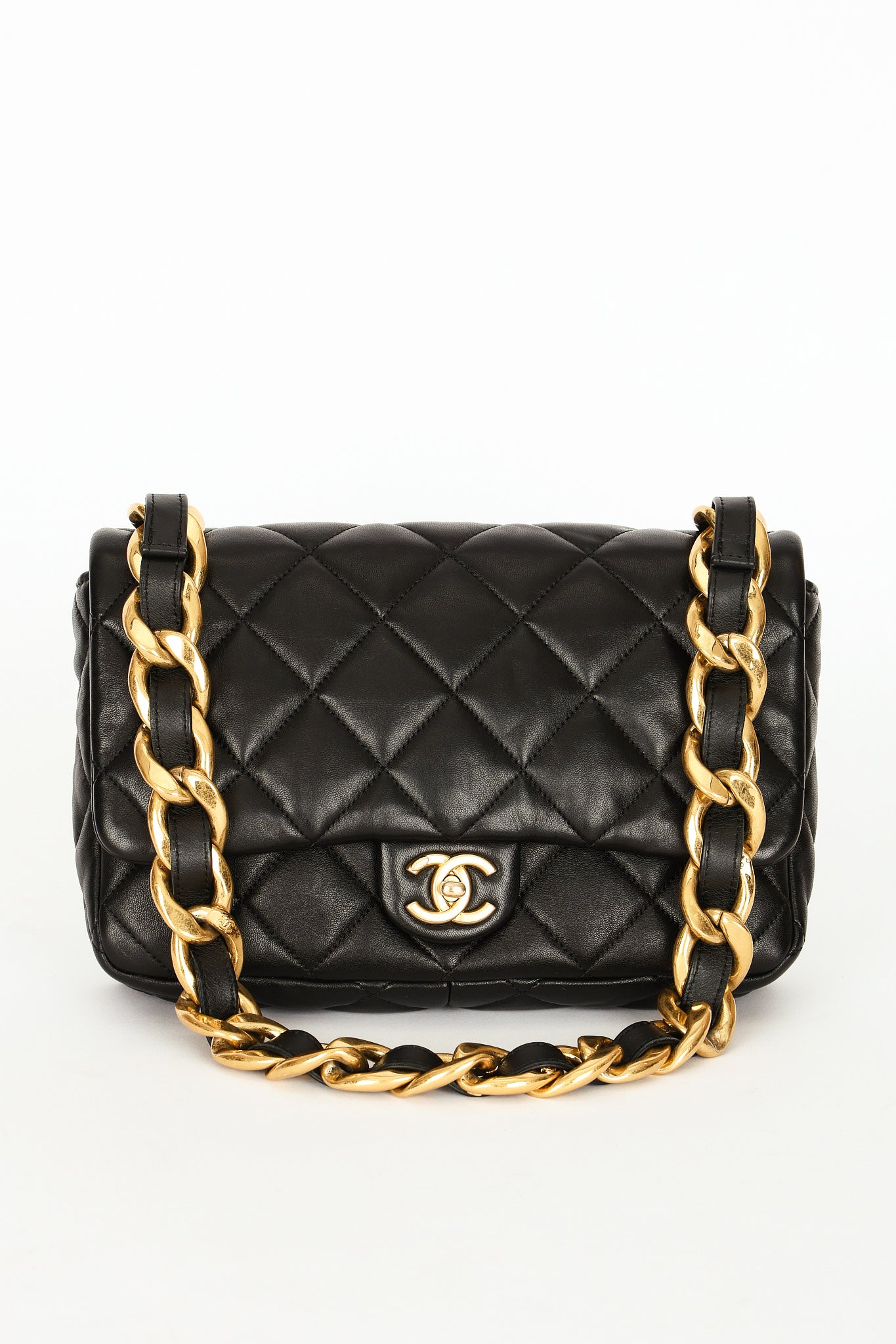 Chanel Large Funky Town Single Flap Black Calfskin AGHW
