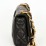 Chanel Large Funky Town Single Flap Black Calfskin AGHW