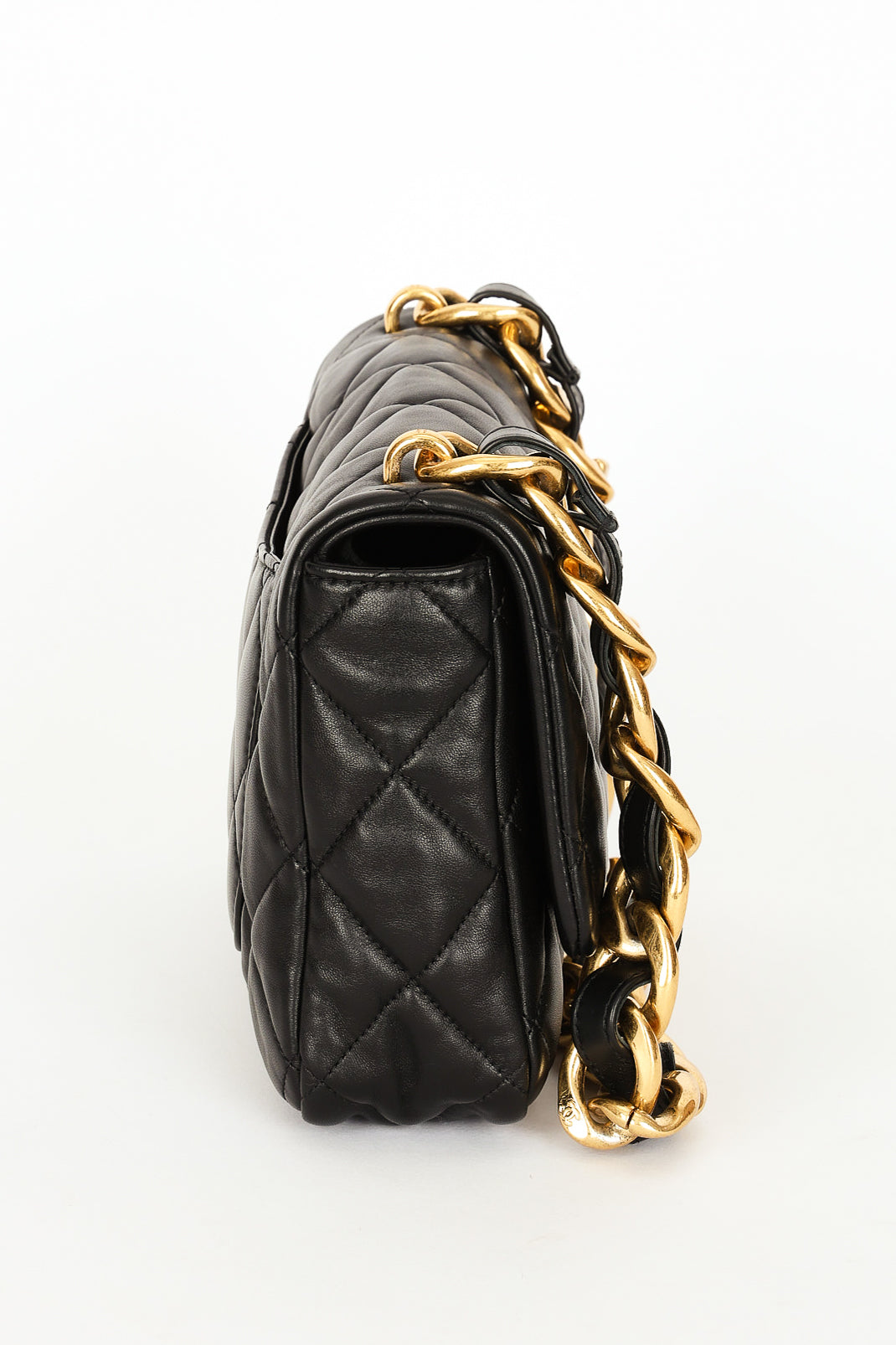 Chanel Large Funky Town Single Flap Black Calfskin AGHW