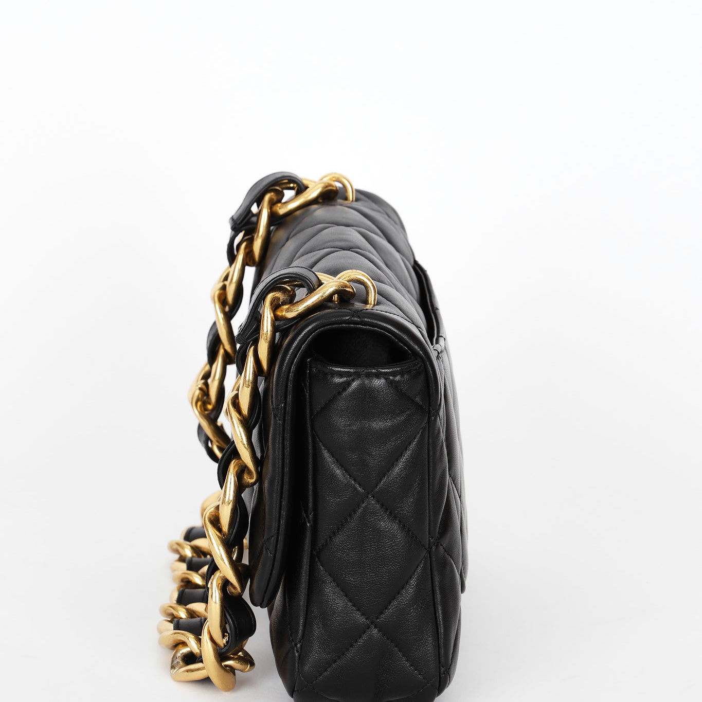 Chanel Large Funky Town Single Flap Black Calfskin 2022 AGHW
