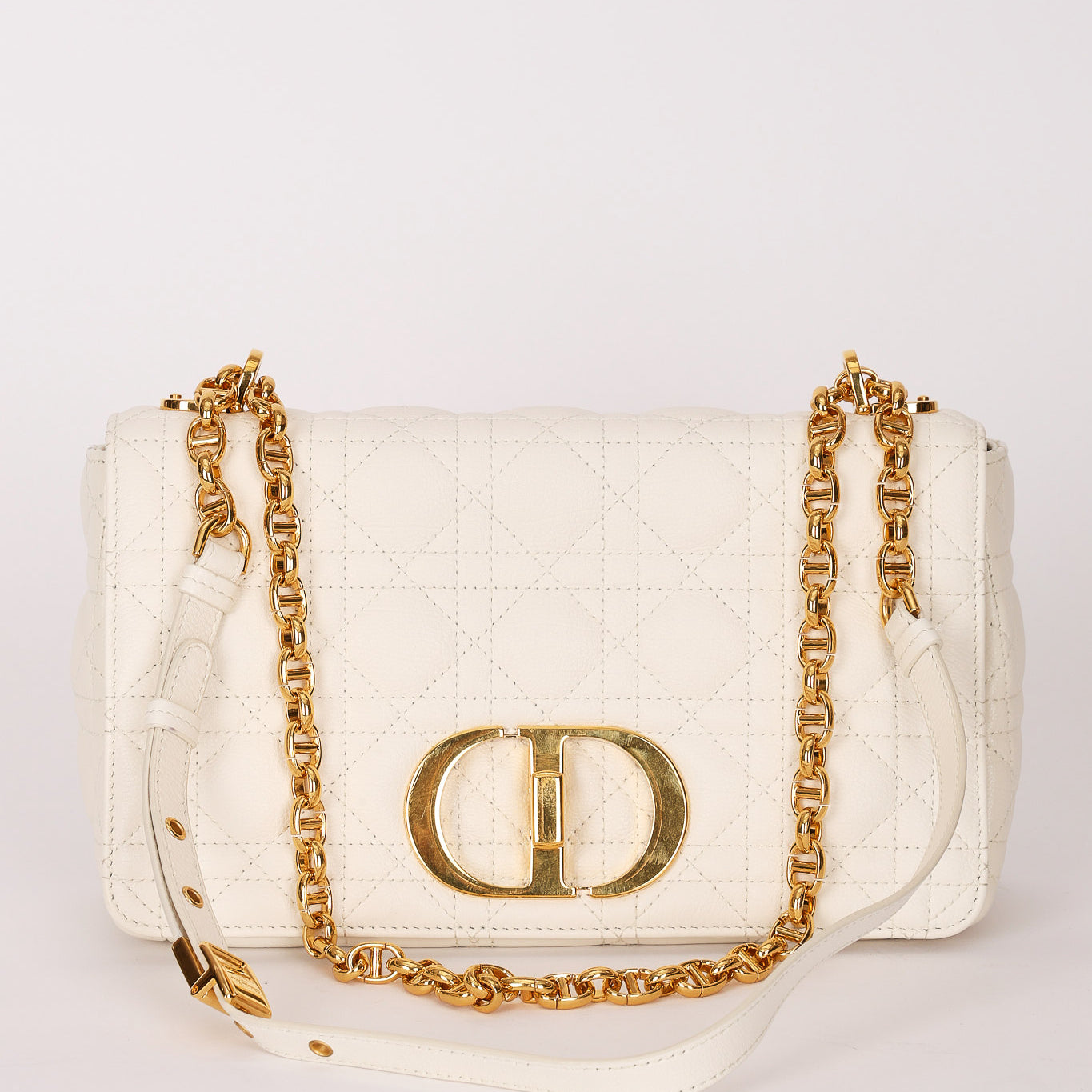 Christian Dior Medium Caro Bag White