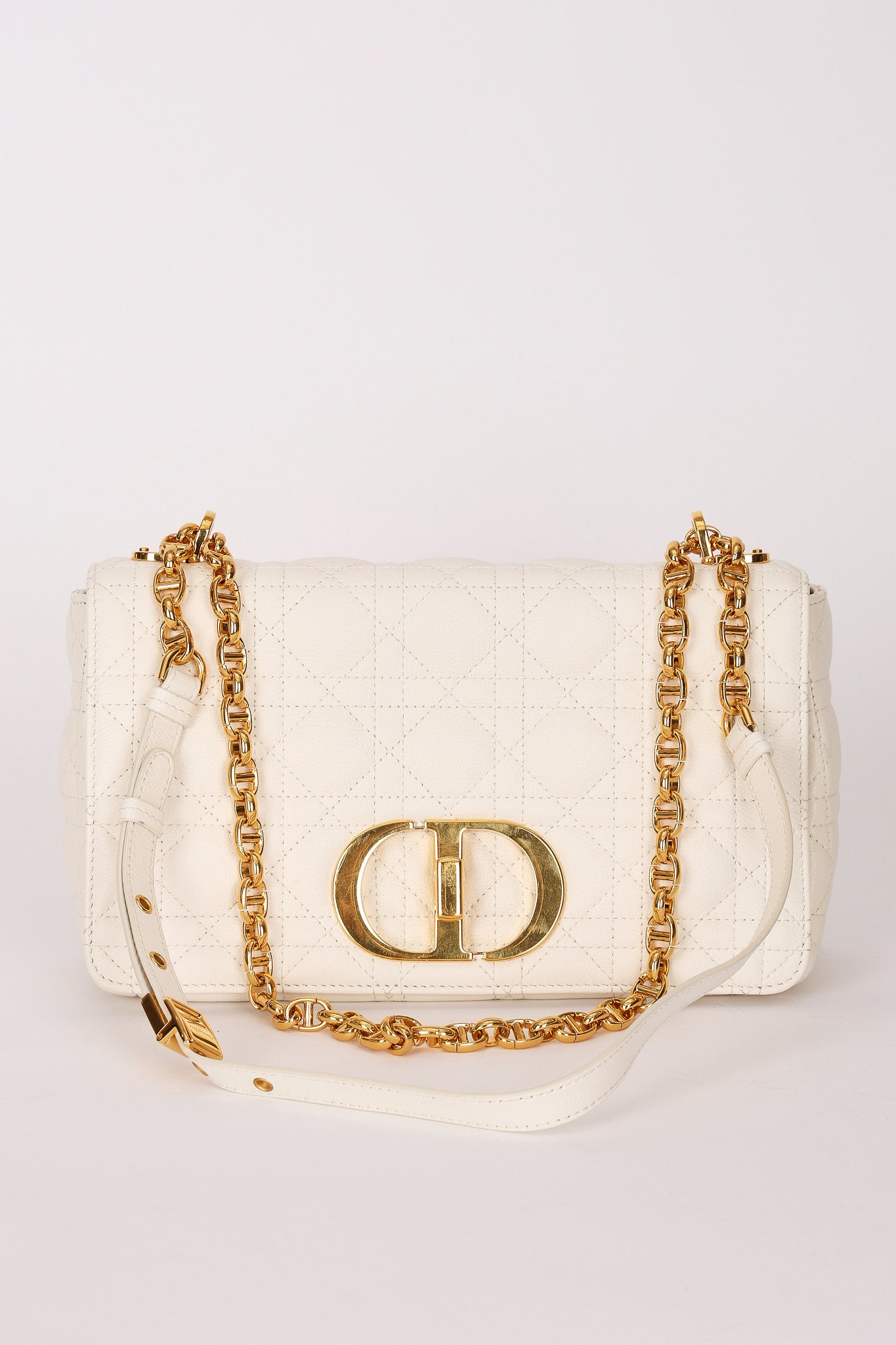 Christian Dior Medium Caro Bag White