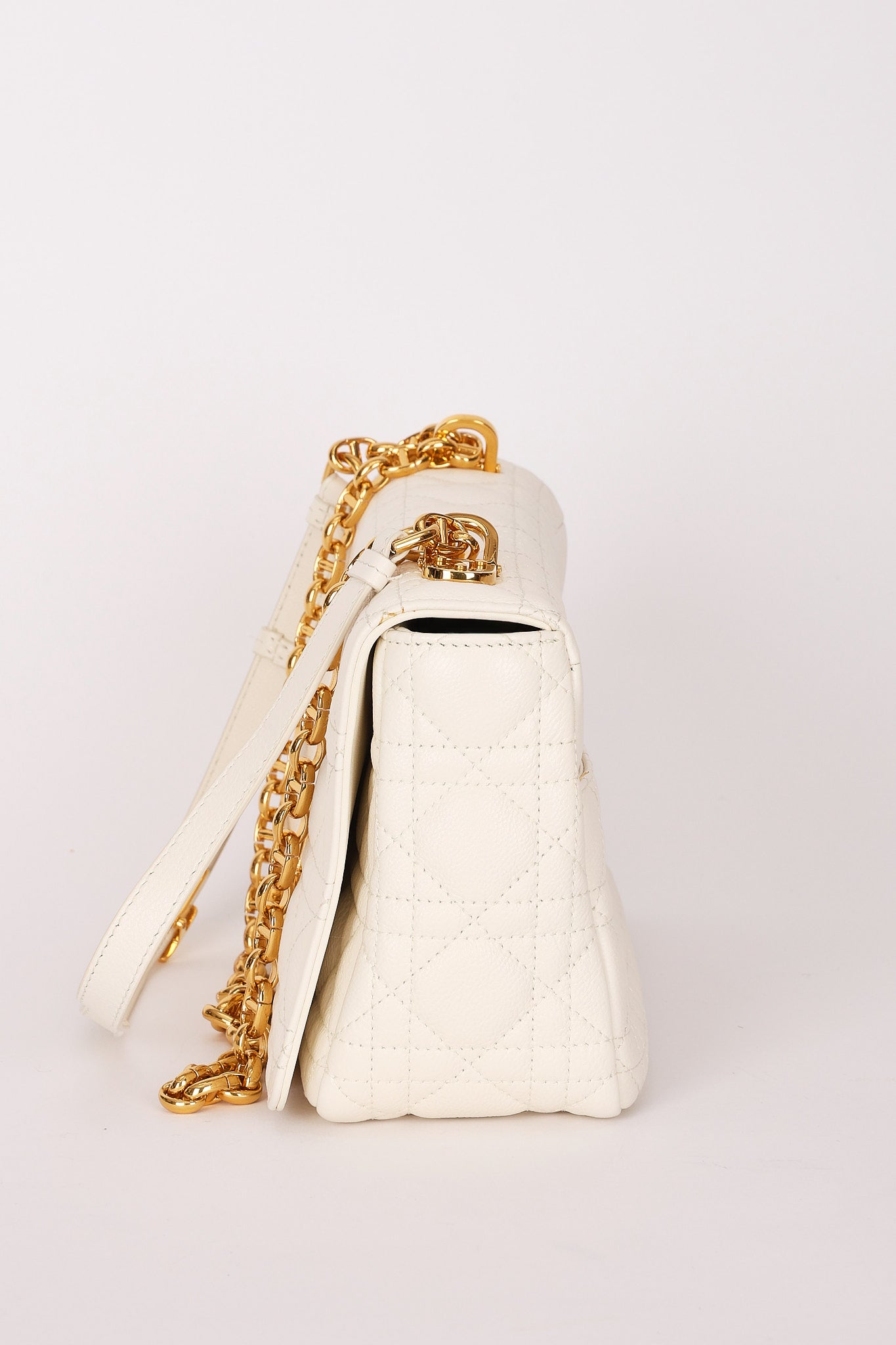 Christian Dior Medium Caro Bag White
