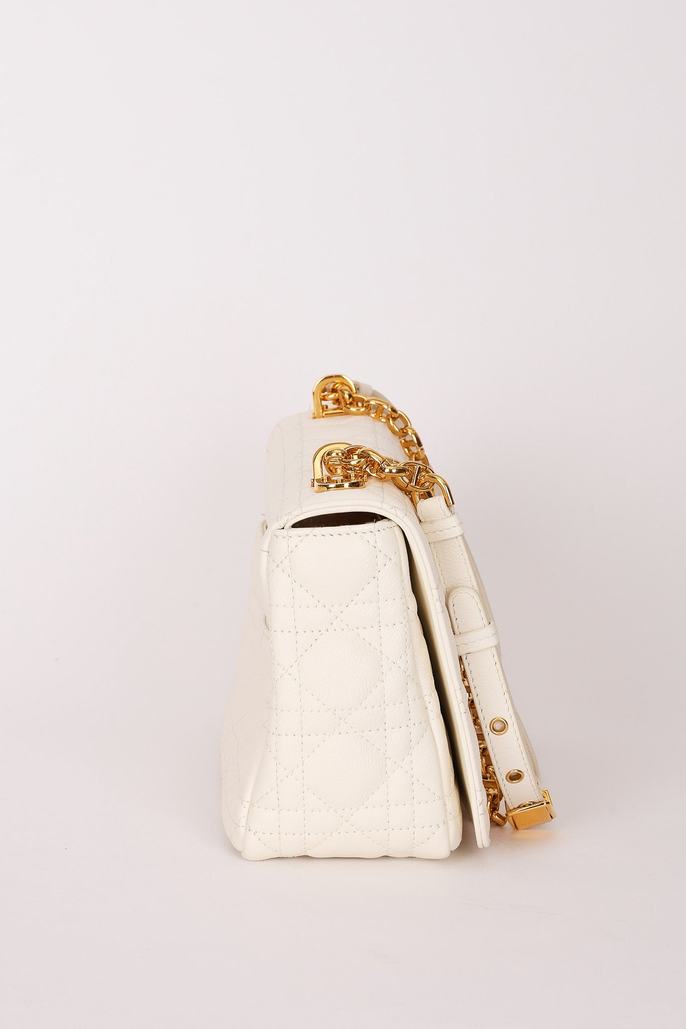 Christian Dior Medium Caro Bag White