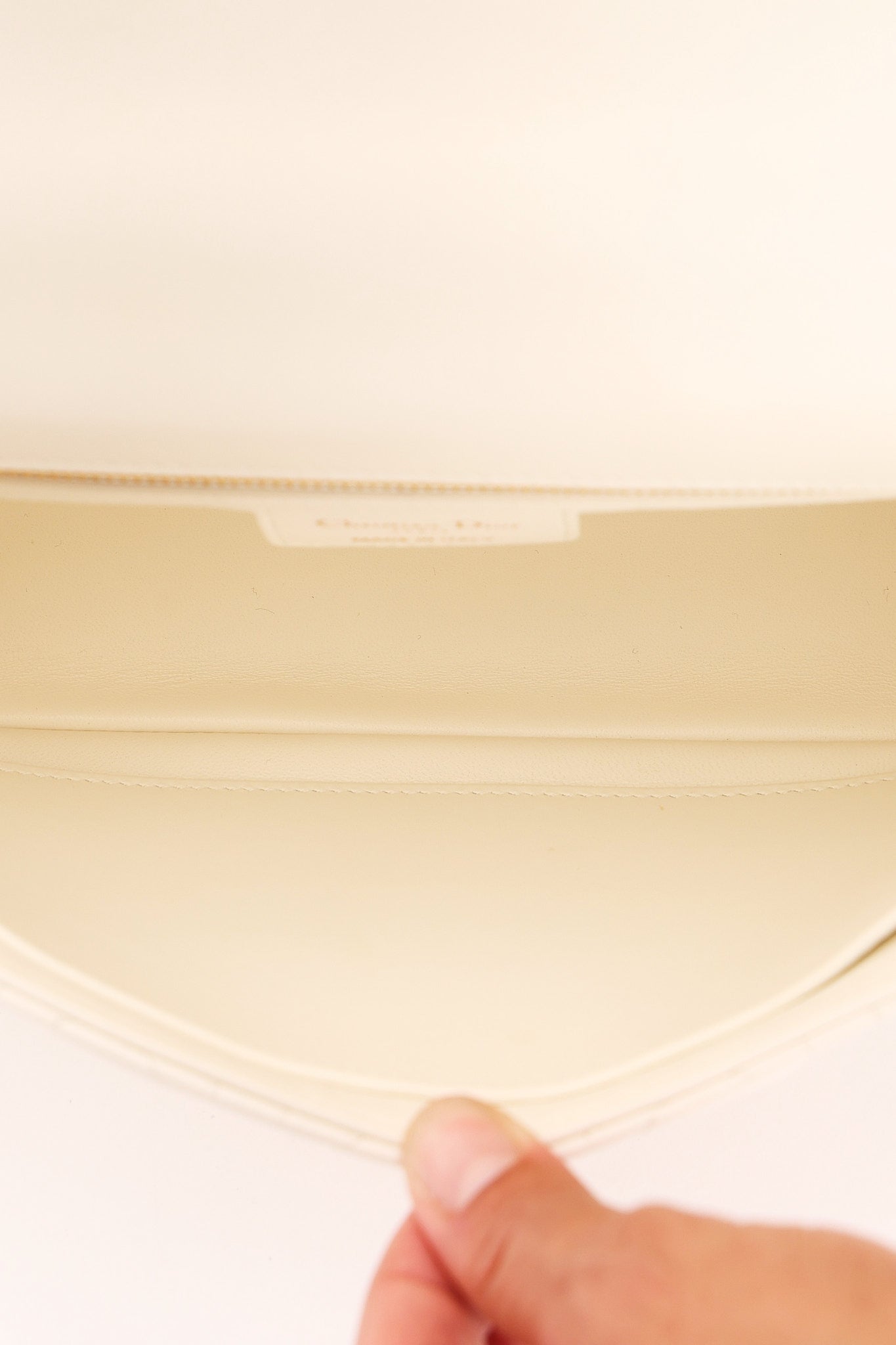 Christian Dior Medium Caro Bag White