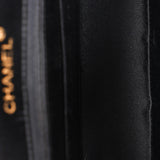 Chanel Mini Square Flap Bijoux Chain Black Satin 1991 24K GP