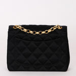 Chanel Mini Square Flap Bijoux Chain Black Satin 24K GP