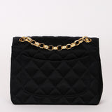 Chanel Mini Square Flap Bijoux Chain Black Satin 24K GP