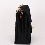 Chanel Mini Square Flap Bijoux Chain Black Satin 24K GP