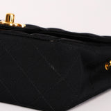 Chanel Mini Square Flap Bijoux Chain Black Satin 24K GP
