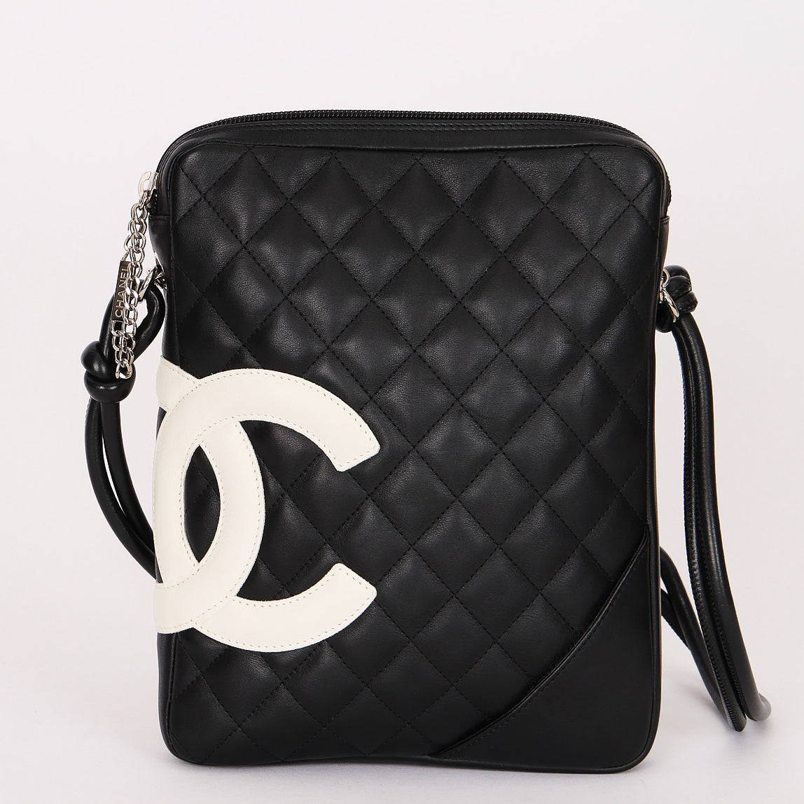 Chanel Cambon Line Crossbody Bag Black Calfskin SHW