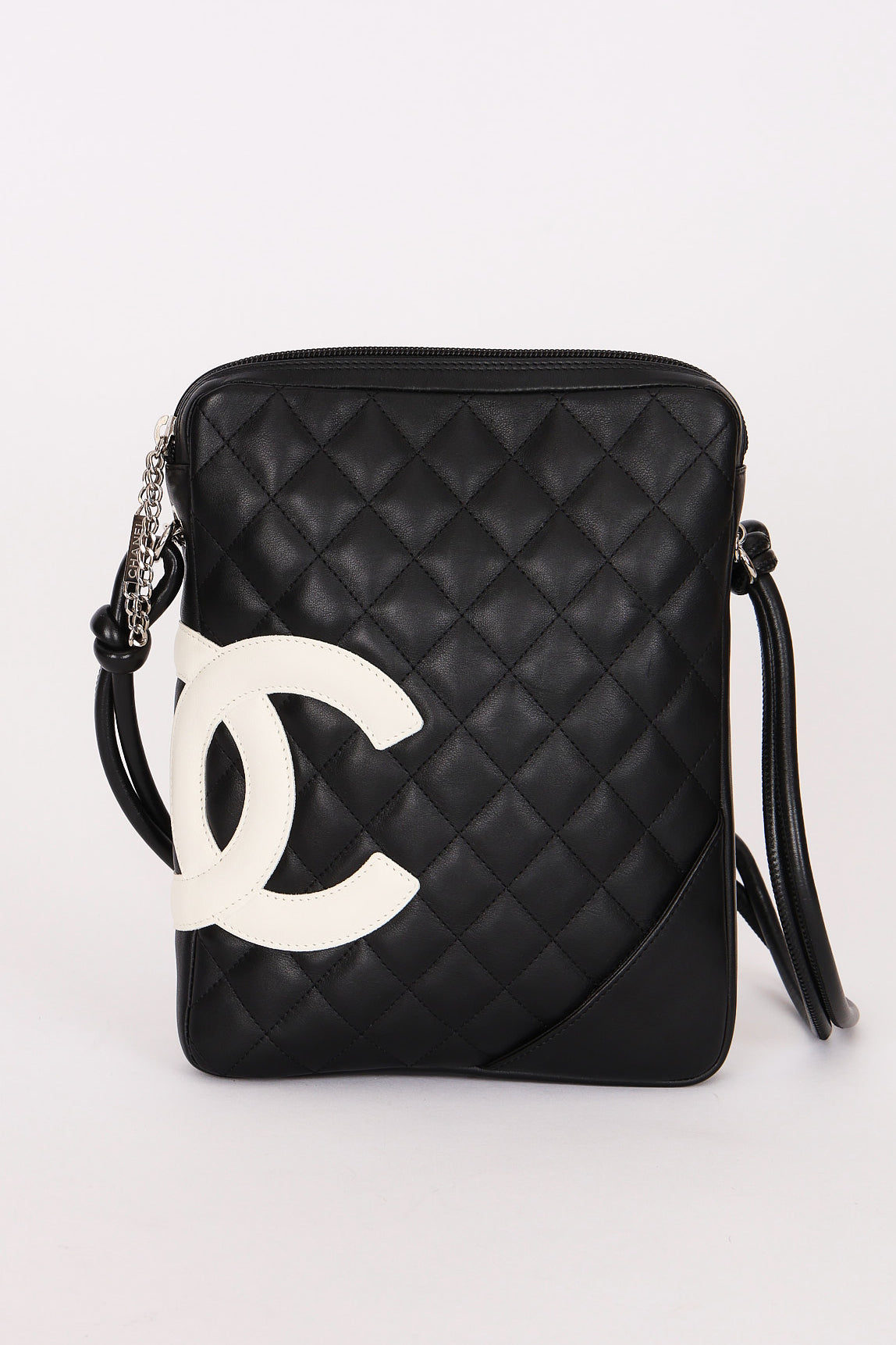 Chanel Cambon Line Crossbody Bag Black Calfskin SHW