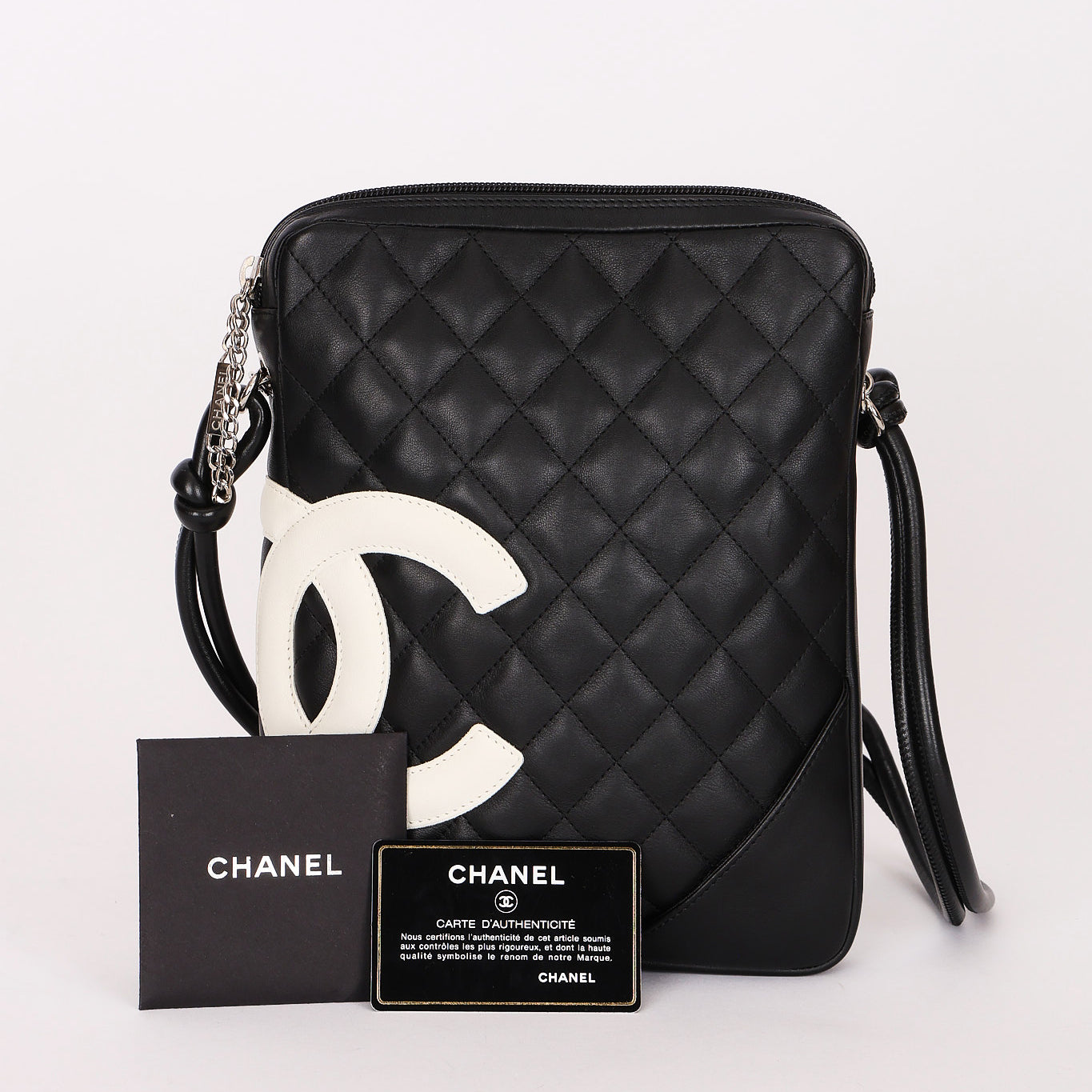 Chanel Cambon Line Crossbody Bag Black Calfskin SHW