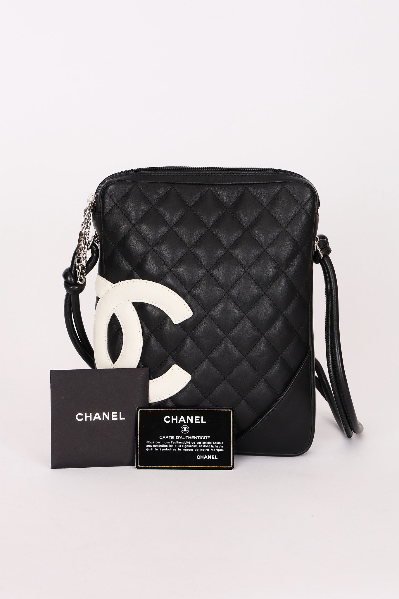 Chanel Cambon Line Crossbody Bag Black Calfskin SHW
