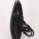 Chanel Cambon Line Crossbody Bag Black Calfskin SHW