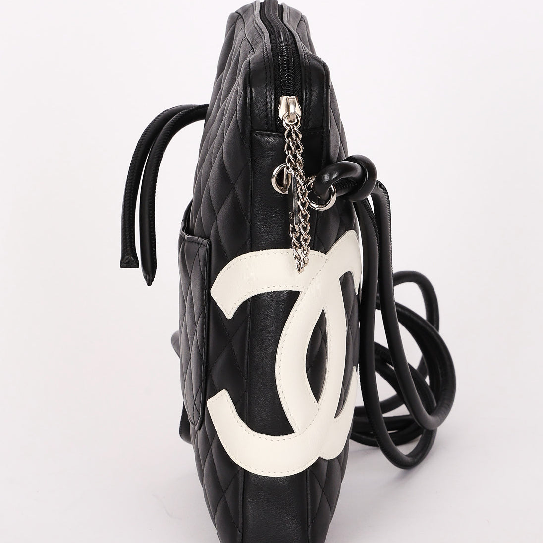 Chanel Cambon Line Crossbody Bag Black Calfskin SHW